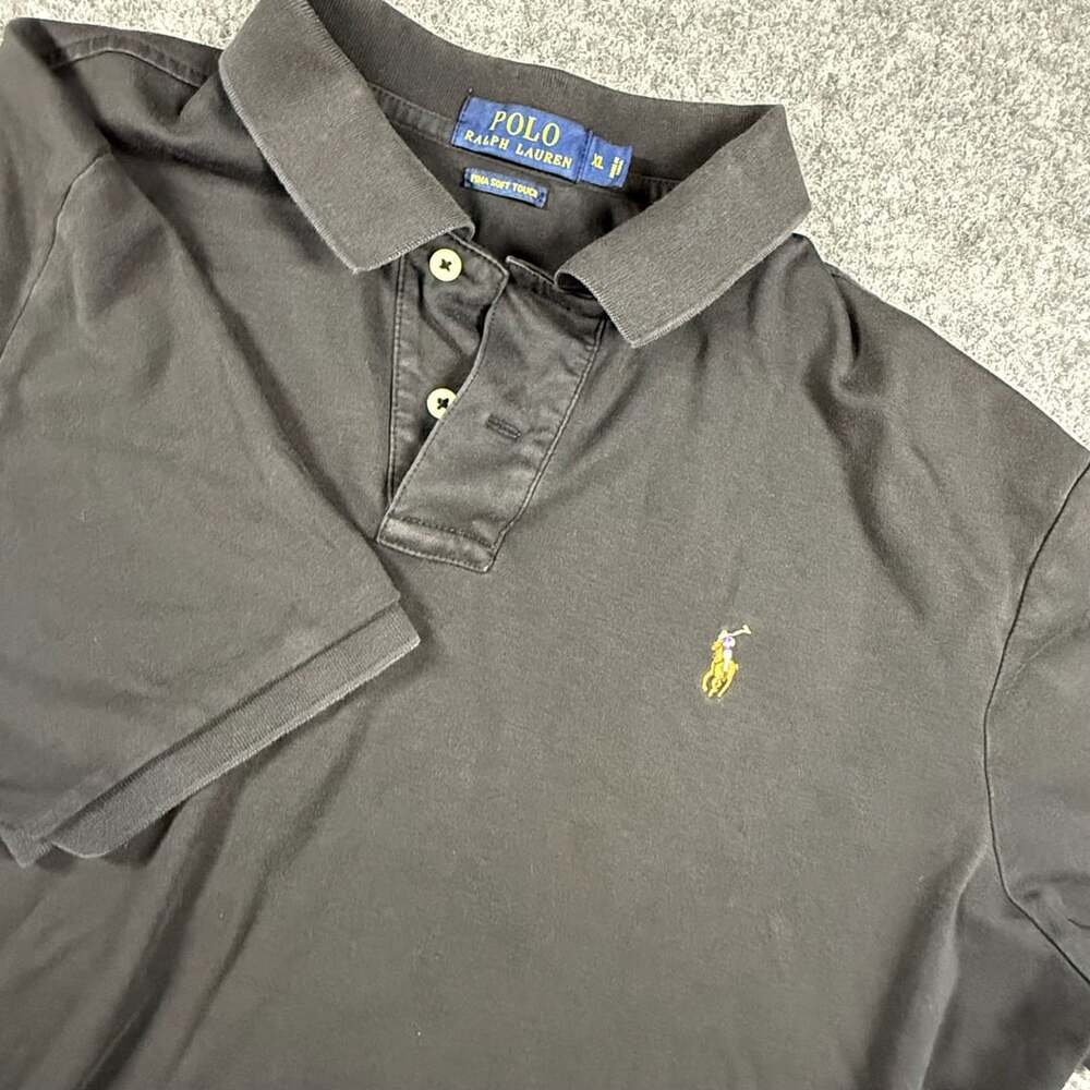 Polo Ralph Lauren Men's XL Black Pima Soft Touch Short Sleeve Polo Shirt